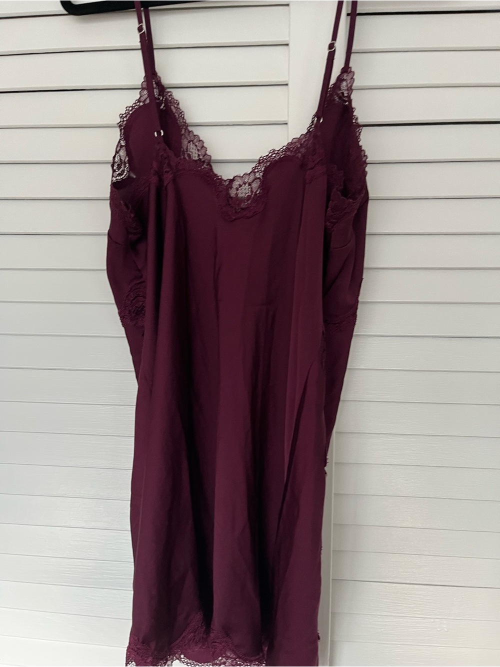Victoria's Secret Burgundy Lace Trim Slip